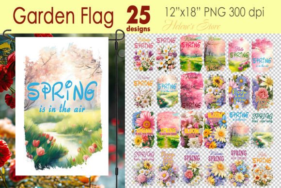 Download SPRING GARDEN FLAG Sublimation BUNDLE - Spring Collection