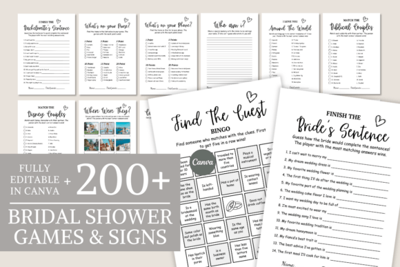 Download Minimalist Bridal Shower Games Template - Bridal Collection
