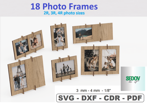 Download Laser Cut Photo Frame Set of 6 Frames - Premium Bundle